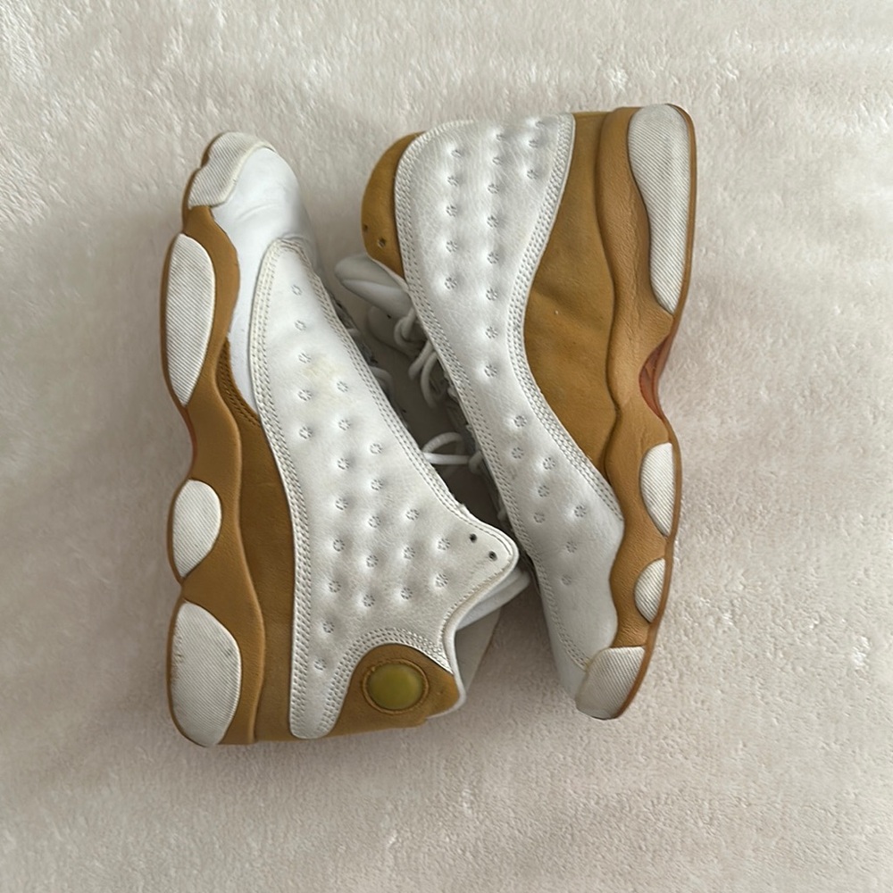 Retro Jordans White and Tan Basketball Sneakers